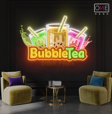 Enseigne néon LED "Bubble Tea Bliss"