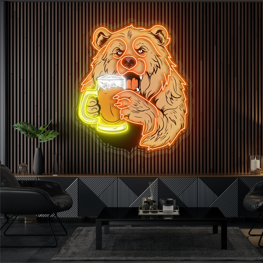 Enseigne néon LED "Bear Brew Artwork"