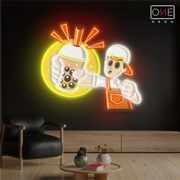 Enseigne néon LED Boba Sip & Shine