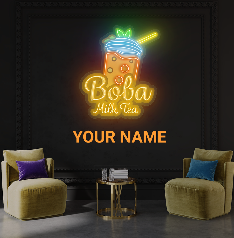 Boba Milk Tea Artwork Led Neon Sign