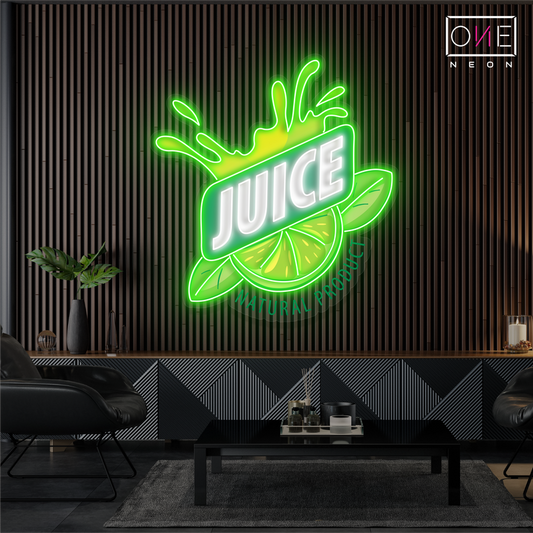 Enseigne néon LED "Lemon Juice Artwork"