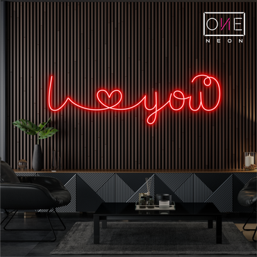 Enseigne néon LED I Love You
