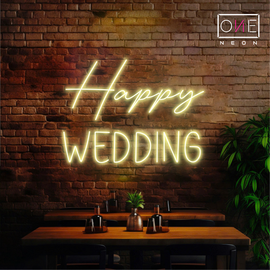 Enseigne néon Joyeux mariage