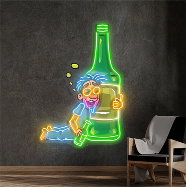 Enseigne Néon LED "Drunk Buddy Artwork"