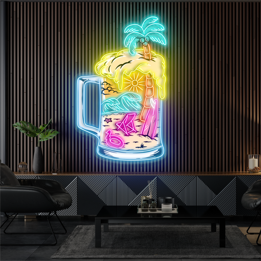 Enseigne néon LED Motif Bière Tropicale