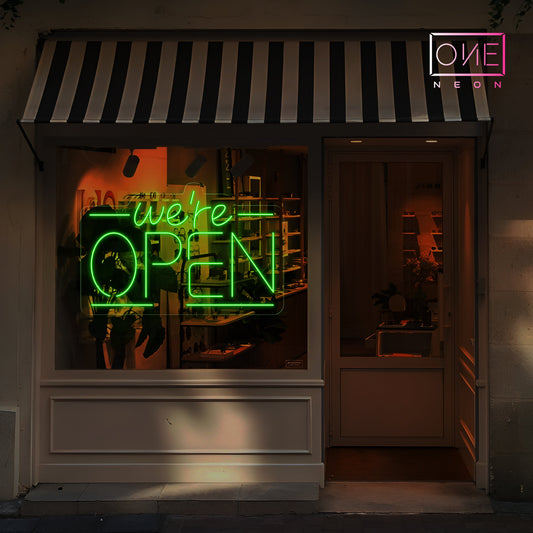 Enseigne Néon LED "Nous sommes ouverts"