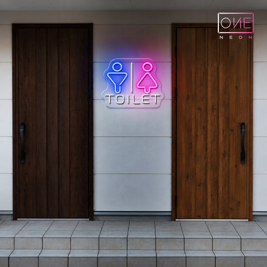 Enseigne néon LED Toilettes