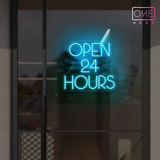 Enseigne Néon LED Ouvert 24h/24
