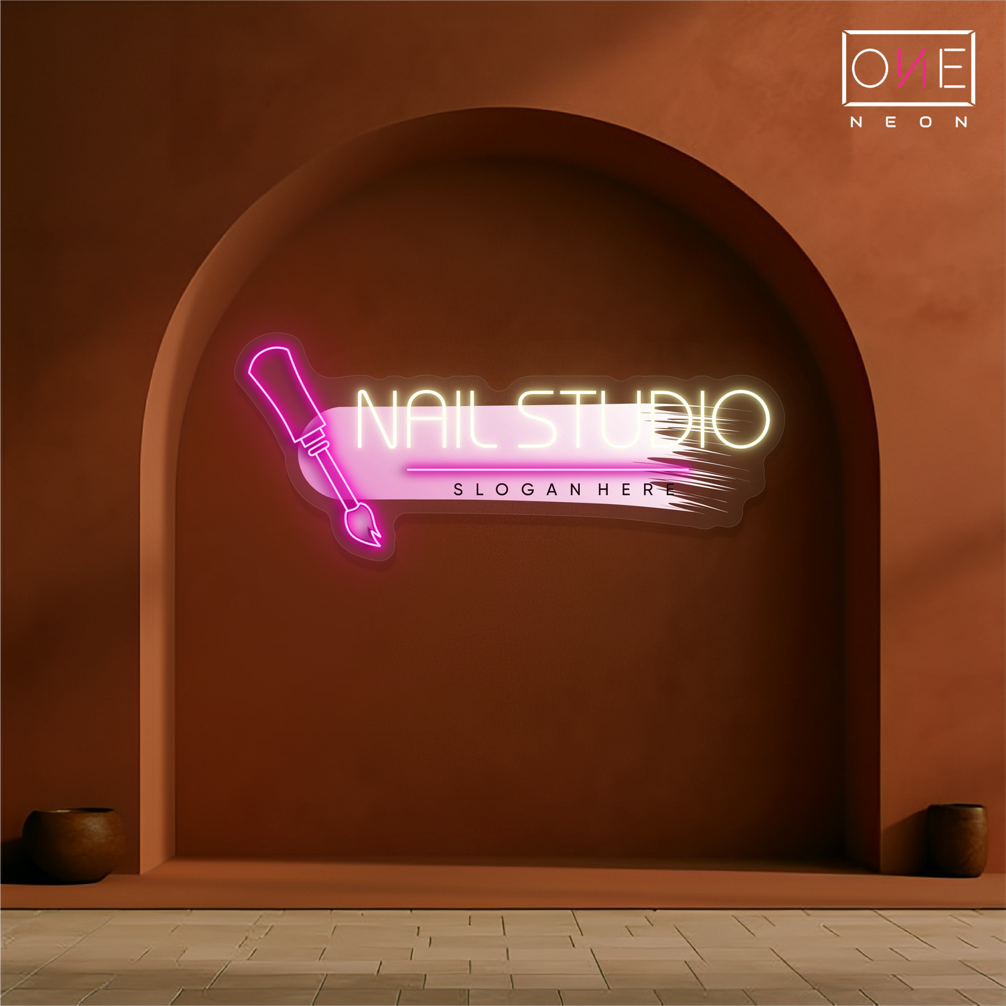 Enseigne Néon LED "Glam Nails Studio Artwork"