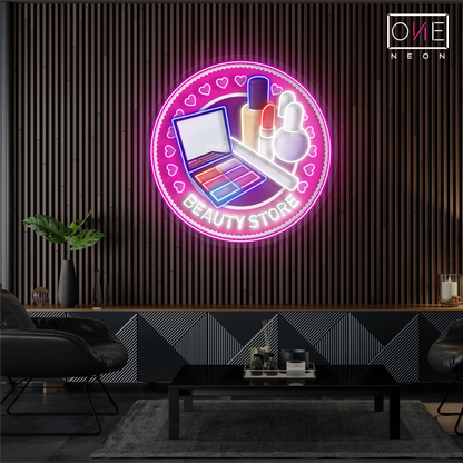 Enseigne lumineuse néon LED pour magasin de beauté