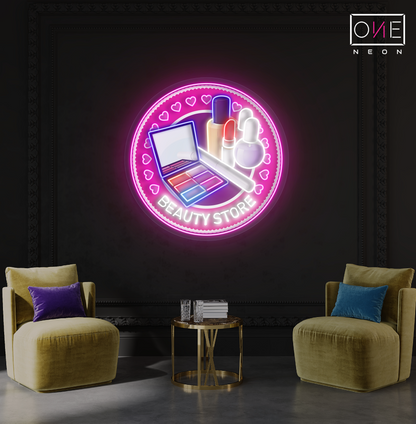 Enseigne lumineuse néon LED pour magasin de beauté