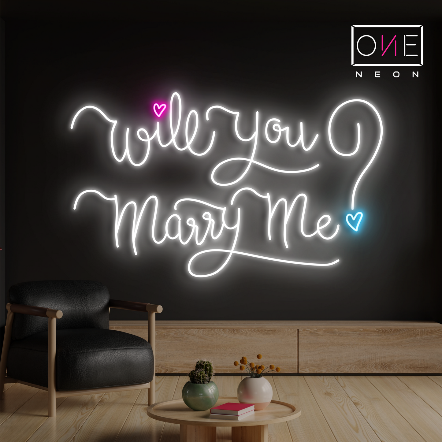 Veux-tu m'épouser ? Enseigne néon LED