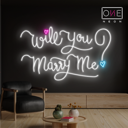 Veux-tu m'épouser ? Enseigne néon LED