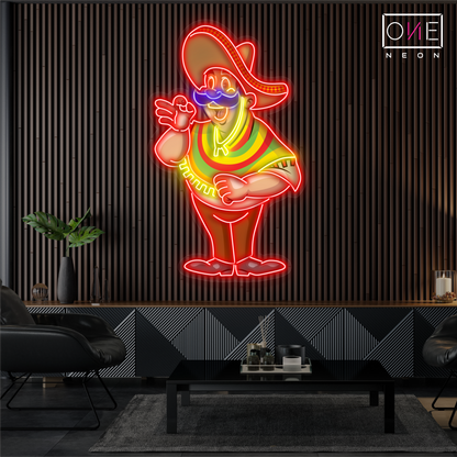Enseigne néon LED Mustache Amigo