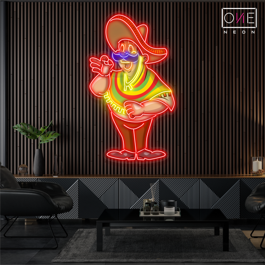 Enseigne néon LED Mustache Amigo