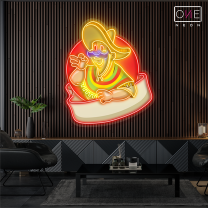 Enseigne néon LED œuvre d'art Fiesta Señor
