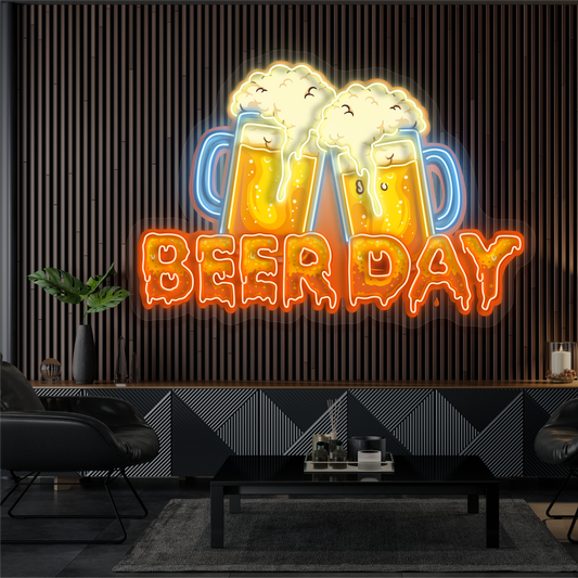 Enseigne lumineuse LED Néon "Journée de la bière"