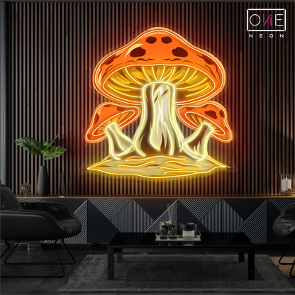 Enseigne néon LED "Champignons magiques"