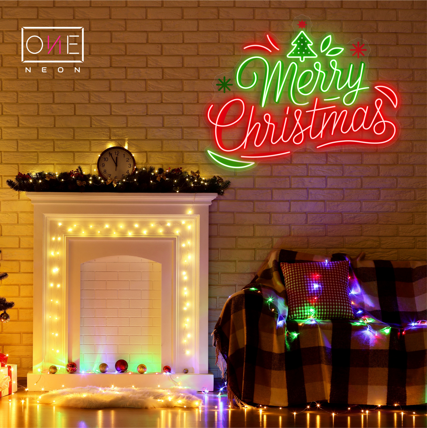Enseigne au néon LED « Joyeux Noël »