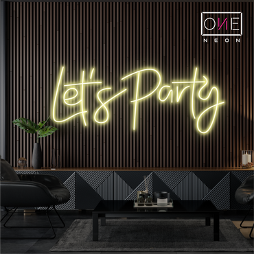 Enseigne néon DEL "Let's Party"