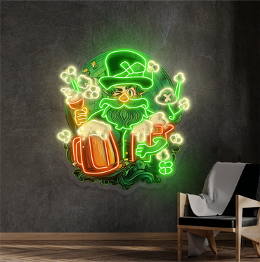 Enseigne Néon LED "Breuvage du Lutin Chanceux"