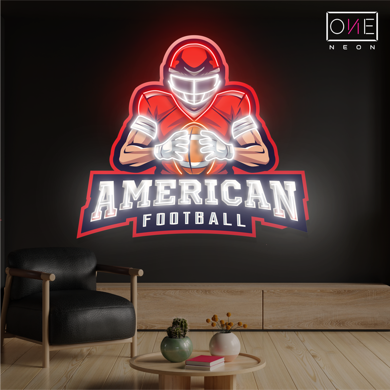 Enseigne lumineuse LED néon sur le thème du football américain