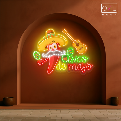 Enseigne LED néon décorative Cinqo de Mayo
