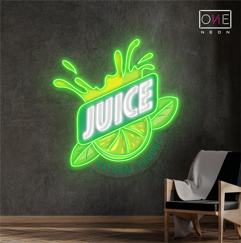 Enseigne néon LED "Lemon Juice Artwork"