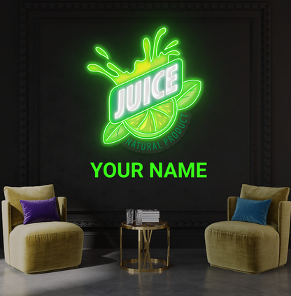 Enseigne néon LED "Lemon Juice Artwork"