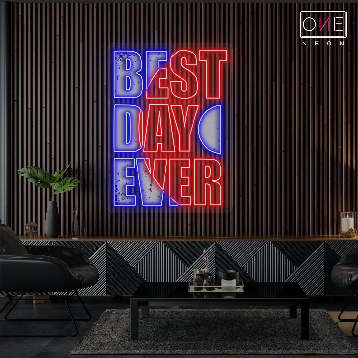 Enseigne néon LED "Best Day Ever"