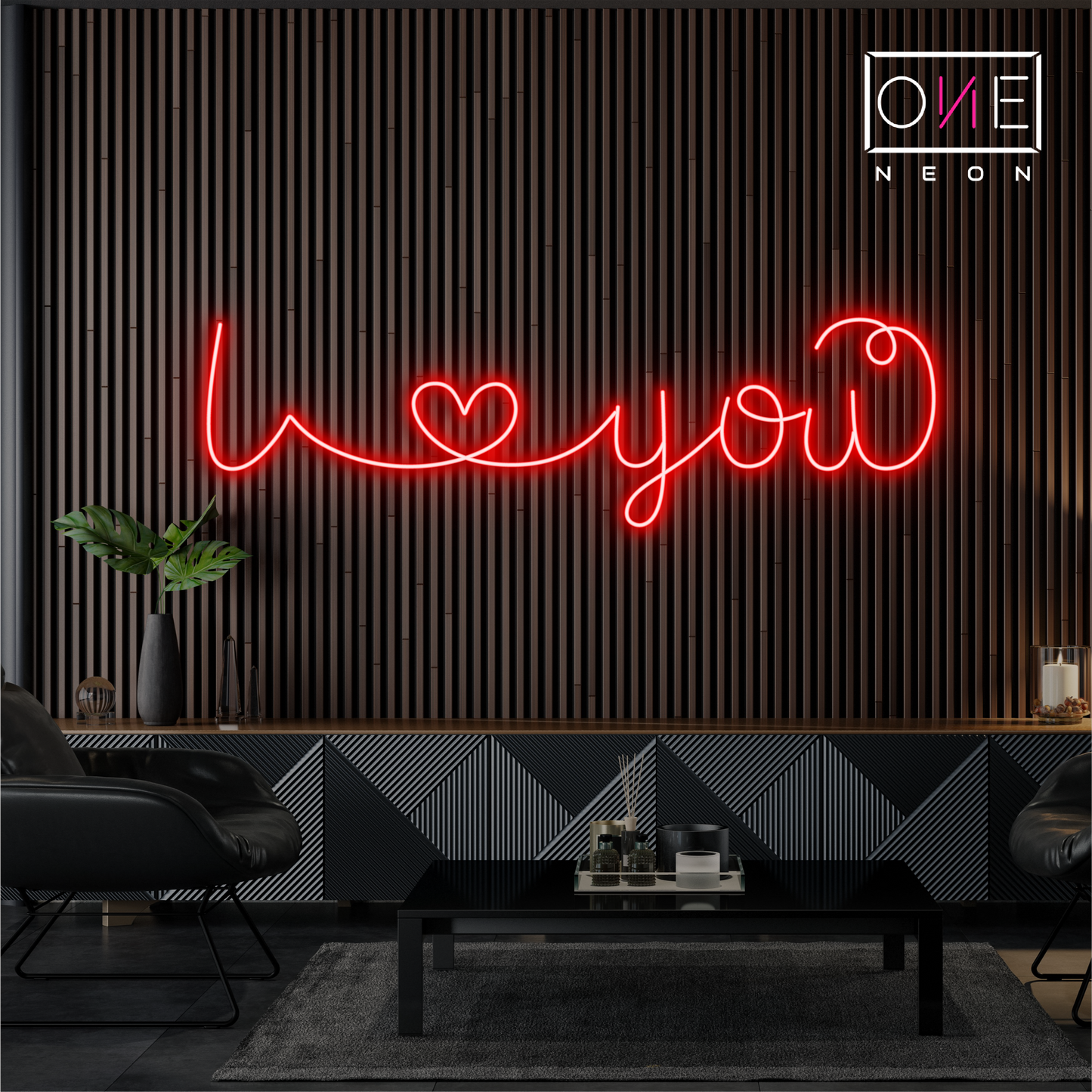 Enseigne néon LED I Love You