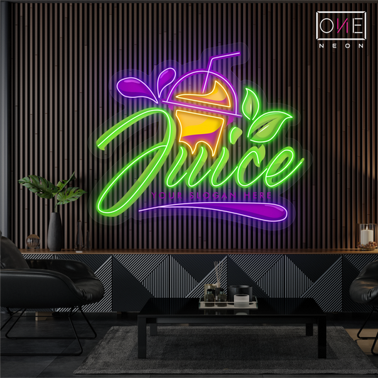 Enseigne néon LED "Jus de fruits"