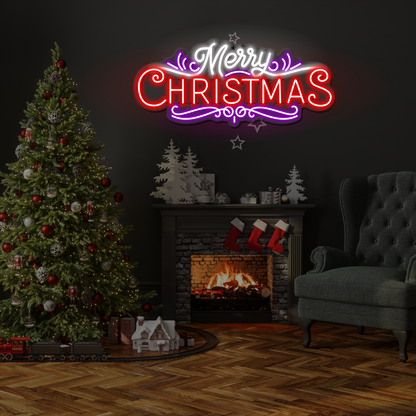 Enseigne néon LED Joyeux Noël