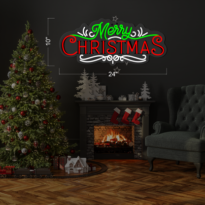 Enseigne néon LED Joyeux Noël