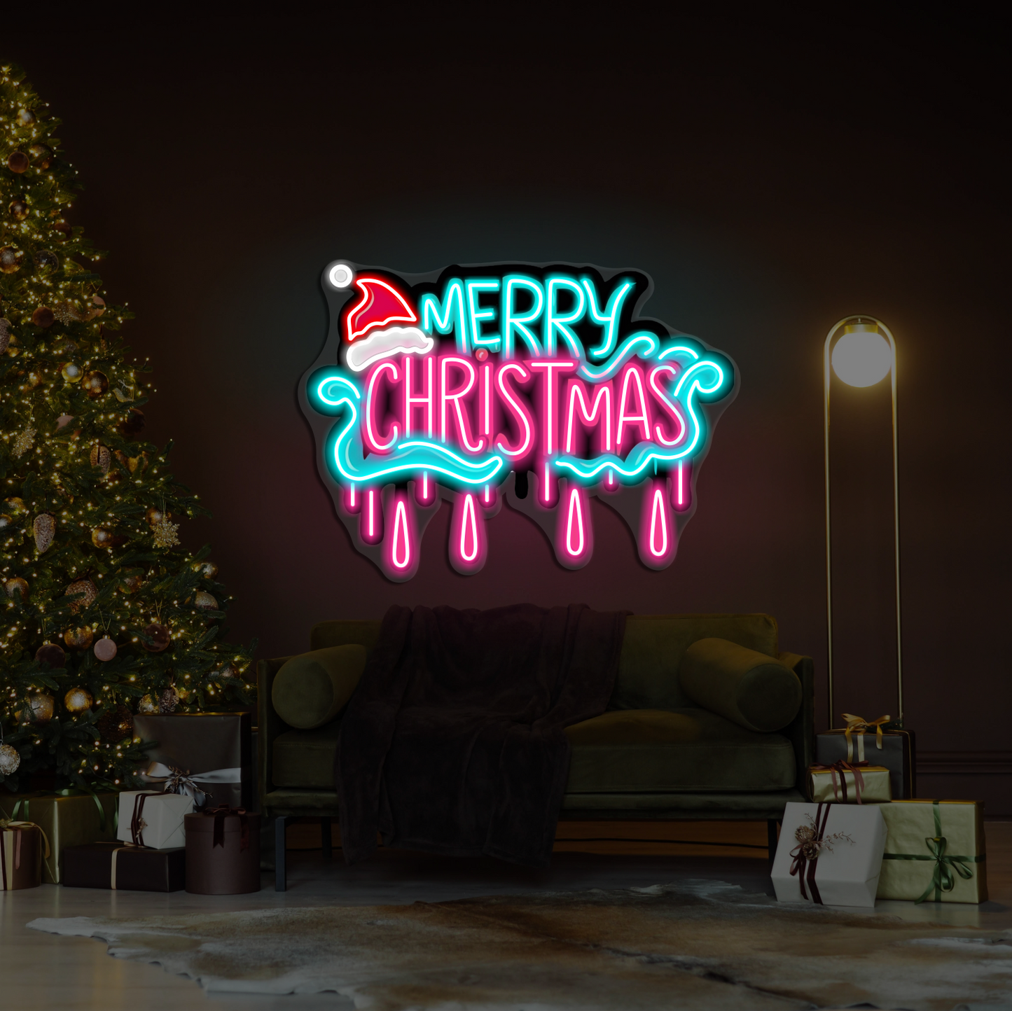 Enseigne néon LED Joyeux Noël