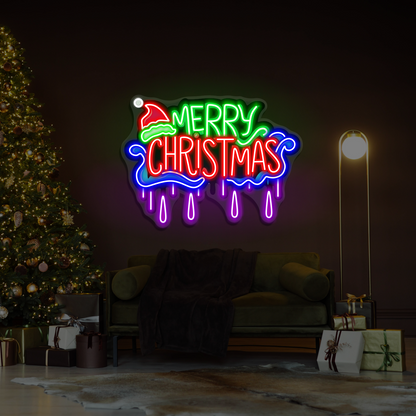 Enseigne néon LED Joyeux Noël