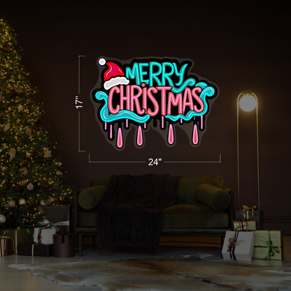 Enseigne néon LED Joyeux Noël