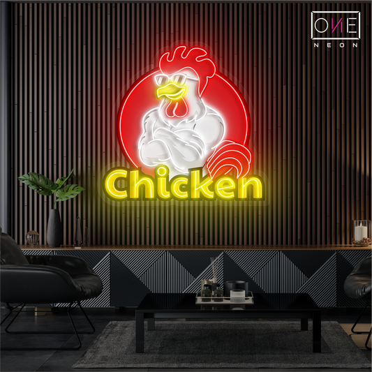 Enseigne néon LED poulet