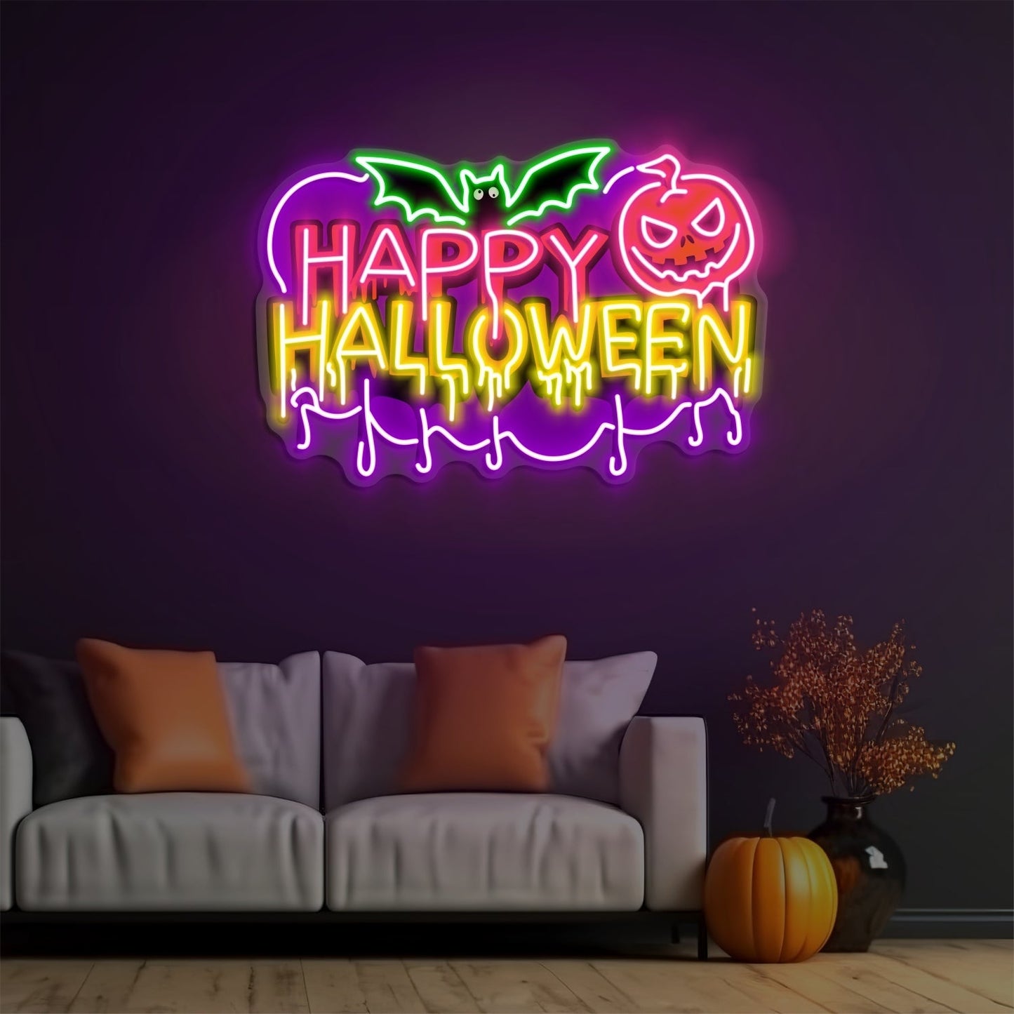 Happy Halloween LED Neon Sign