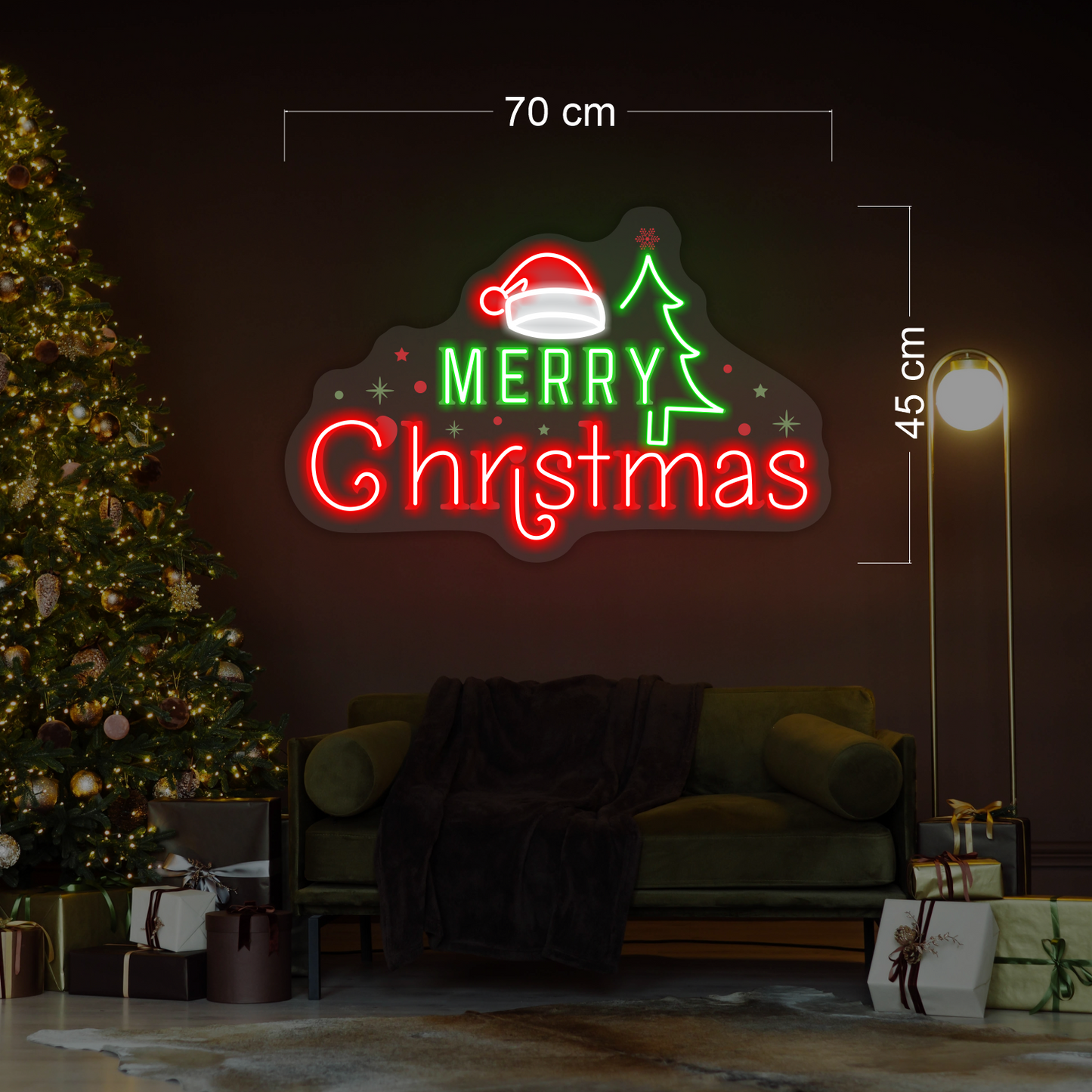 Enseigne néon LED Joyeux Noël