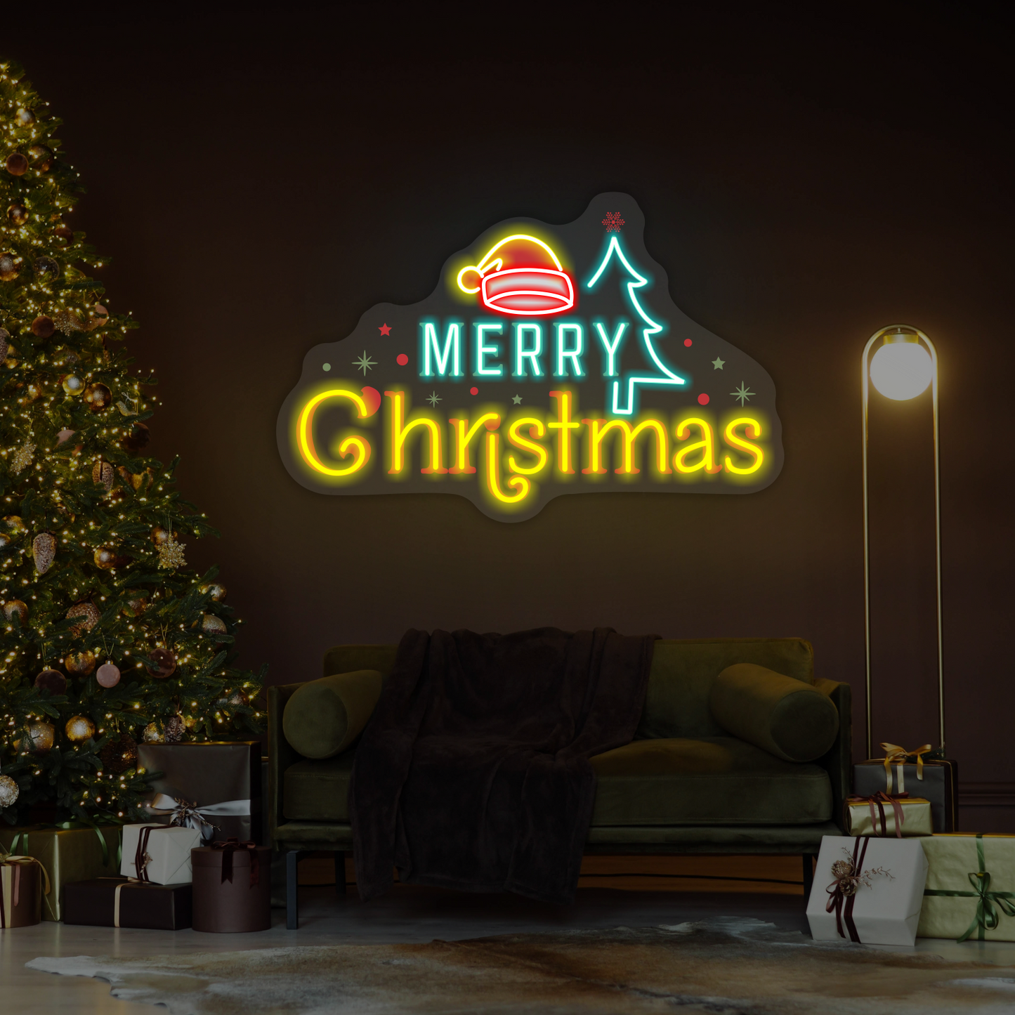 Enseigne néon LED Joyeux Noël