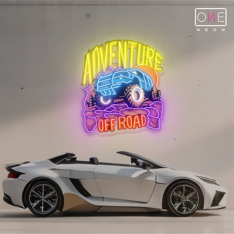 Enseigne néon LED "Adventure Off Road Artwork"