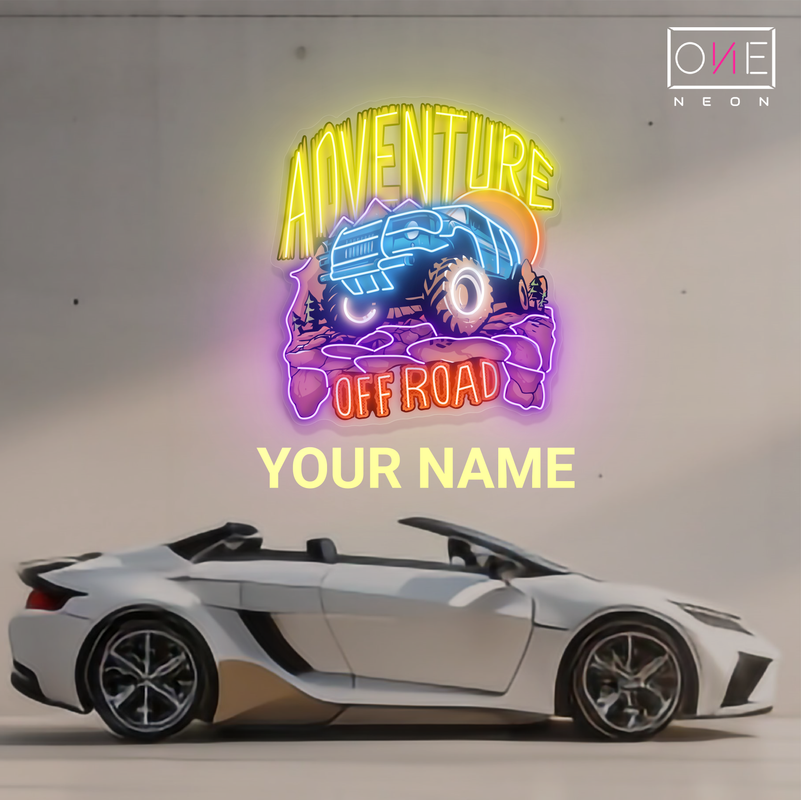 Enseigne néon LED "Adventure Off Road Artwork"