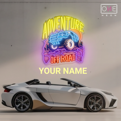 Enseigne néon LED "Adventure Off Road Artwork"