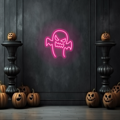 Enseigne lumineuse néon LED « Fantôme en colère »