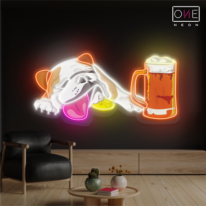 Enseigne néon LED Puppy Brew