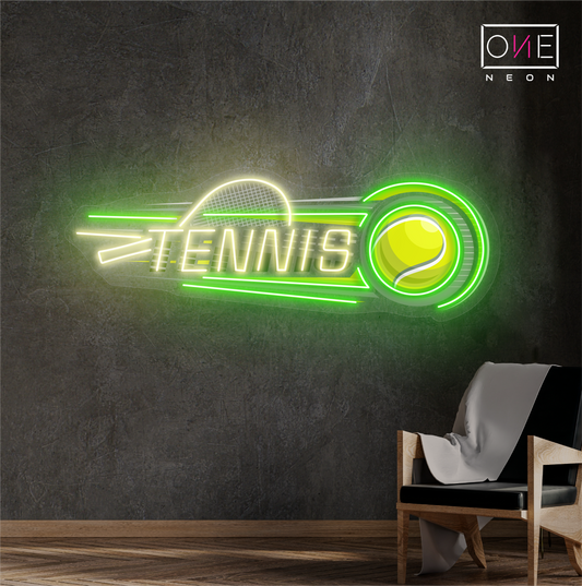 Enseigne néon LED murale Tennis Power