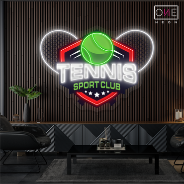Enseigne lumineuse LED néon Club de tennis