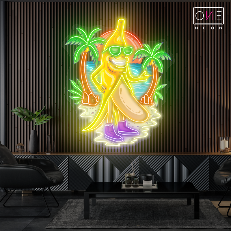 Enseigne néon LED "Banana Beach Vibes"