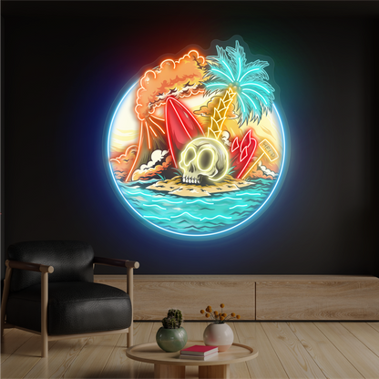 Enseigne néon LED "Island of Mysteries"
